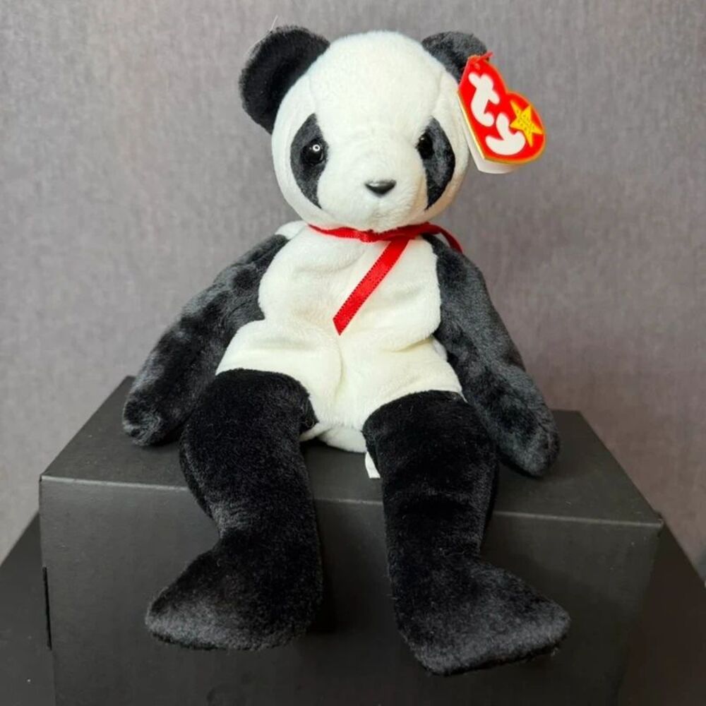 Ty Beanie Baby Fortune Panda 1998 With Hang Tag